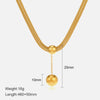 Wholesale Geometric Ball Pendant Stainless Steel And Titanium Steel Electroplated Necklace For Women
