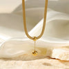 Wholesale Geometric Ball Pendant Stainless Steel And Titanium Steel Electroplated Necklace For Women