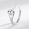 Wholesale Geometric Ball Ring S925 Sterling Silver Electroplated Adjustable For Women