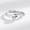Wholesale Geometric Ball Ring S925 Sterling Silver Electroplated Adjustable For Women