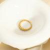 Wholesale Geometric Beaded Stainless Steel 18K Gold Pvd Electroplated Ring For Women Fashion Jewelry