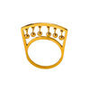 Wholesale Geometric Bellshaped Tassel 18K Gold Plated Stainless Steel Ring For Women
