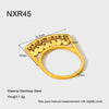 Wholesale Geometric Bellshaped Tassel 18K Gold Plated Stainless Steel Ring For Women