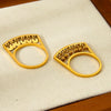 Wholesale Geometric Bellshaped Tassel 18K Gold Plated Stainless Steel Ring For Women