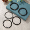 Wholesale Geometric Black Gall Stone Beaded Handmade Unisex Bracelet