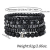 Wholesale Geometric Black Gall Stone Beaded Handmade Unisex Bracelet