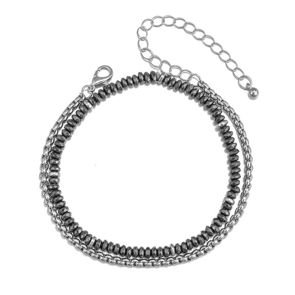 Wholesale Geometric Blackstone Elastic Handmade Unisex Bracelet