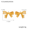 Wholesale Geometric Bow 316L Stainless Steel Goldplated Women's Earrings