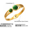 Wholesale Geometric Bracelet Set With Natural Stone Inlay Red Agate Design Oildrip Stainless Steel Gold Plated