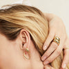 Wholesale Geometric Braided Thin Stainless Steel 18K Goldplated Waterproof Ear Hoops Earrings For Women