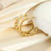 Wholesale Geometric Braided Thin Stainless Steel 18K Goldplated Waterproof Ear Hoops Earrings For Women