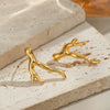 Wholesale Geometric Branch Earrings For Women Stainless Steel Electroplated Jewelry