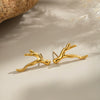 Wholesale Geometric Branch Earrings For Women Stainless Steel Electroplated Jewelry