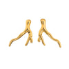 Wholesale Geometric Branch Earrings For Women Stainless Steel Electroplated Jewelry