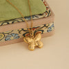 Wholesale Geometric Butterfly Pendant Necklace 18K Gold Plated Stainless Steel Cross Chain Minimalist Women's Jewelry