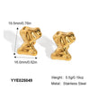 Wholesale Geometric Butterfly Triangle Stainless Steel Earrings For Women With Pvd Furnace Vacuum Real Gold Plating High End Elegant Cool Style