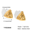 Wholesale Geometric Butterfly Triangle Stainless Steel Earrings For Women With Pvd Furnace Vacuum Real Gold Plating High End Elegant Cool Style