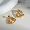 Wholesale Geometric Butterfly Triangle Stainless Steel Earrings For Women With Pvd Furnace Vacuum Real Gold Plating High End Elegant Cool Style