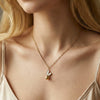 Wholesale Geometric Cartoon Rabbit Titanium Steel Electroplated Calendering Chain Necklace For Women