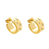 Wholesale Geometric Cartoon Style Diamond Earrings Titanium Steel 18K Gold Plated Jewelry