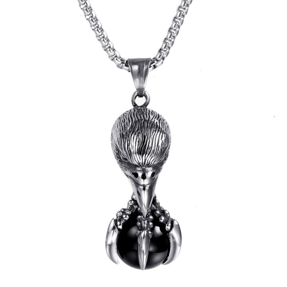 Wholesale Geometric Casting Stainless Steel Bird Pendant Necklace For Men And Women