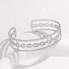 Wholesale Geometric Chain Open Cshaped Titanium Steel Women's Bracelet With Electroplating Treatment