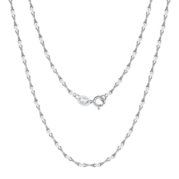 Wholesale Geometric 8Character Chain S925 Sterling Silver Necklace Simple Style Unisex Electroplated