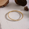 Wholesale Geometric Circle Diamondencrusted Electroplated Stainless Steel Bracelet For Women