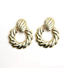 Wholesale Geometric Circle Retro Simple Versatile Exaggerated Metal Alloy Electroplated Earrings