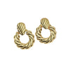 Wholesale Geometric Circle Retro Simple Versatile Exaggerated Metal Alloy Electroplated Earrings