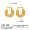 Wholesale Geometric Circular Leaf Heartshaped Titanium Steel And Stainless Steel Vacuum Real Gold Plated Earrings For Women