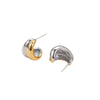 Wholesale Geometric Color Matching Stainless Steel 18K Gold Plated Women's Fashion Earrings
