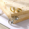 Wholesale Geometric Color Zircon Earrings Stainless Steel Gold Plated