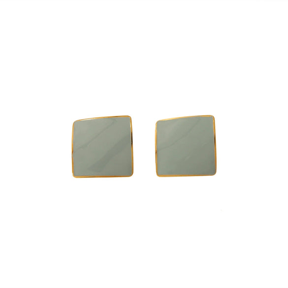 Wholesale Geometric Colorful Enamel Goldplated Stainless Steel Earrings For Women