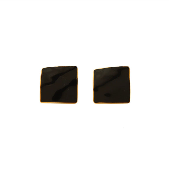 Wholesale Geometric Colorful Enamel Goldplated Stainless Steel Earrings For Women