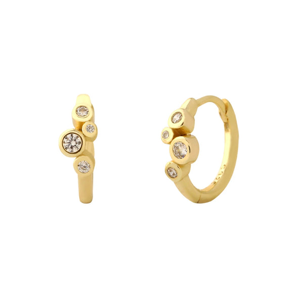 Wholesale Geometric Combination Diamond Earrings S925 Silver Electroplated For Women