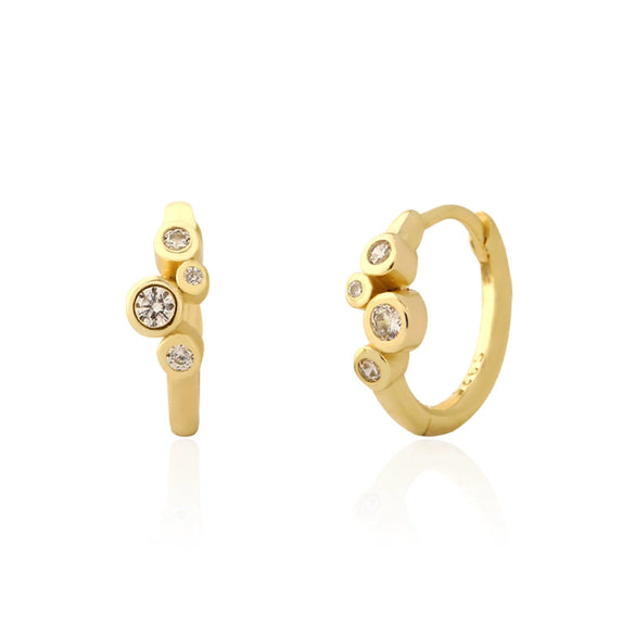 Wholesale Geometric Combination Diamond Earrings S925 Silver Electroplated For Women