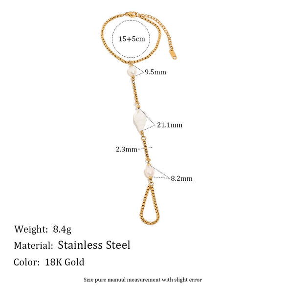 Wholesale Geometric Conch Bracelet Stainless Steel 18K Gold Plated For Women