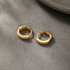 Wholesale Geometric Copper Alloy Electroplated Round Zircon Earrings For Women Light Luxury Style