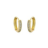 Wholesale Geometric Copper Alloy Electroplated Round Zircon Earrings For Women Light Luxury Style