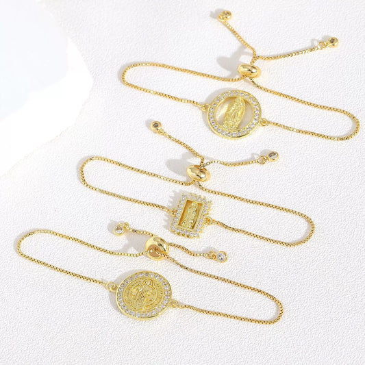 Wholesale Geometric Copper Bracelet Jewelry Set With Electroplating Oval Shape Unisex