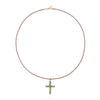 Wholesale Geometric Copper Cross Pendant Necklace Electroplated Unisex
