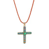Wholesale Geometric Copper Cross Pendant Necklace Electroplated Unisex