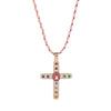 Wholesale Geometric Copper Cross Pendant Necklace Electroplated Unisex