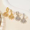 Wholesale Geometric Copper Devil's Eye Earrings Retro Ins Style Jewelry