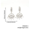 Wholesale Geometric Copper Devil's Eye Earrings Retro Ins Style Jewelry