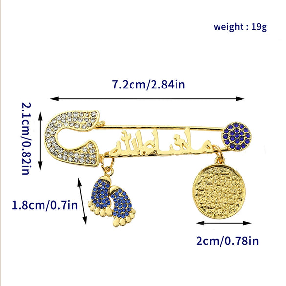 Wholesale Geometric Copper Dripping Oil Small Feet Brooch For Women Clothing Accessories