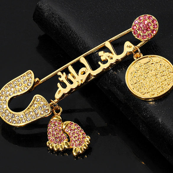 Wholesale Geometric Copper Dripping Oil Small Feet Brooch For Women Clothing Accessories