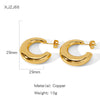 Wholesale Geometric Copper Earrings And Ring With Electroplating For Women