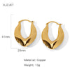 Wholesale Geometric Copper Earrings And Ring With Electroplating For Women